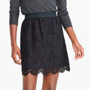 J. Crew Factory Store Black Lace Skirt - Size 2